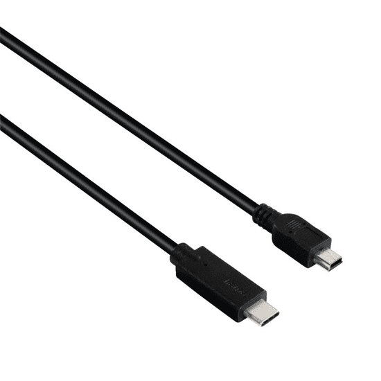 Hama 00135744 USB kábel 0,75 M USB 2.0 Mini-USB B USB C Fekete (hama135744)