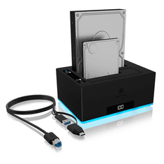 RaidSonic ICY BOX IB-127CL-U3 USB 3.2 Gen 1 (3.1 Gen 1) Type-B Fekete (IB-127CL-U3)