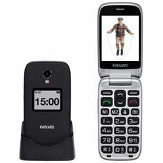 Evolveo EasyPhone FP mobiltelefon fekete-ezüst (EP-770-FPB)