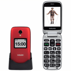 Evolveo EasyPhone FP mobiltelefon piros-ezüst (EP-770-FPR) (EP-770-FPR)