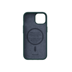 NJORD Salmon Leather MagSafe sötétzöld fekete Apple iPhone 15 készülékhez NA51SL02 (129571)