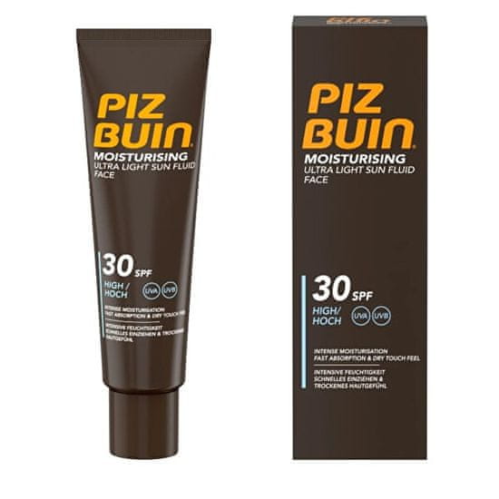 PizBuin Védő hidratáló fluid arcra SPF 30 Moisturizing (Ultra Light Sun Fluid) 50 ml