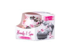 Üveg dekor 80 x 72 mm Beauty&Spa rózsaszín illatgyertya
