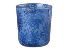 Bolsius Üveg 73x80mm Virág kék illatgyertya