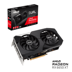 ASUS Dual -RX6650XT-O8G AMD Radeon RX 6650 XT 8 GB GDDR6 (90YV0HL0-M0NA00/DUAL-RX6650XT-O8G)