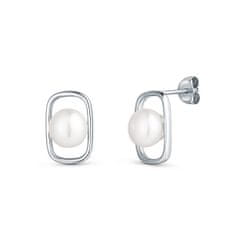 JwL Luxury Pearls Gyengéd ezüst fülbevaló valódi gyönggyel JL0829