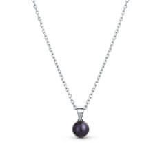 JwL Luxury Pearls Gyengéd ezüst fekete igazgyöngy nyaklánc JL0836 (lánc, medál)