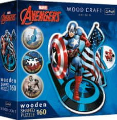 Trefl Wood Craft Origin puzzle Amerika Kapitány Fearless 160 darab