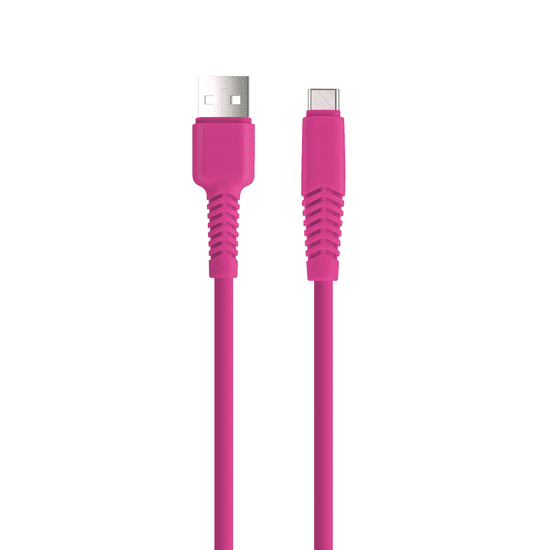 setty. kábel USB - USB-C 1,5 m 2A KSA-C-1,526 rózsaszín (GSM165719)