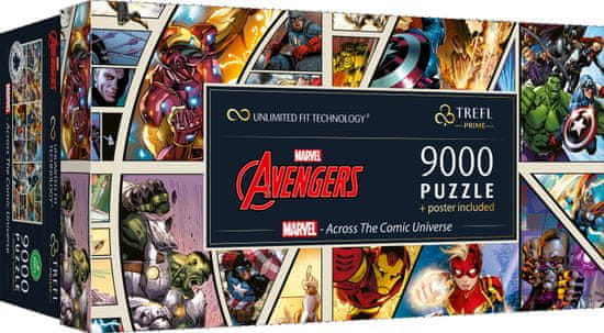 Trefl UFT Marvel Bosszúállók: A komikus univerzumban, 9000 darabos puzzle