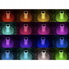 Northix LED lámpa rózsa tükröződéssel - 16 szín 