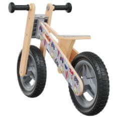 Vidaxl egyensúlyozó-kerékpár gyerekeknek szürke nyomattal 358363