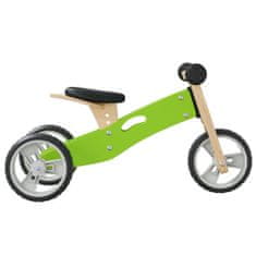 Vidaxl zöld 2 az 1-ben egyensúlyozó-kerékpár gyerekeknek 358353