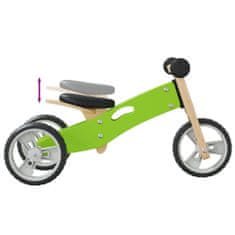 Vidaxl zöld 2 az 1-ben egyensúlyozó-kerékpár gyerekeknek 358353