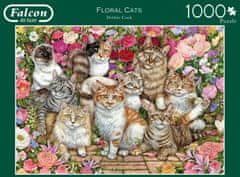 Falcon Puzzle Macskák virágok között 1000 db