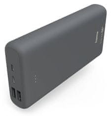 Hama powerbank Supreme 24HD, 24000 mAh, 3 A, 3 kimenet: 1x USB-C, 2x USB-A, micro USB/USB-C bemenet, szürke színű