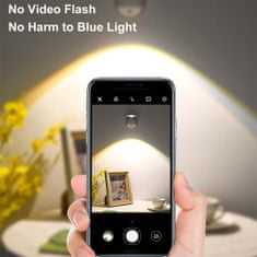 Dollcini LED lámpa, Intelligens LED lámpa vezeték nélküli mozgásérzékelővel és USB-töltéssel, hordozható, sárga/fehér