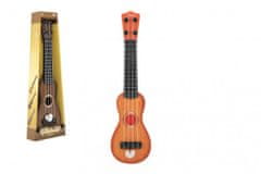 Teddies Műanyag ukulele/gitár 39cm pengetővel 2 színben