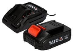 YATO 125mm-es akkumulátoros sarokcsiszoló készlet 18V 2Ah
