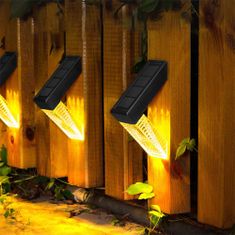 Dollcini Erkélykerti kerítés világítás, kültéri világítás kerti dekoráció, kültéri napelemes kerítés világítás lépcsőházhoz, kerthez, teraszhoz és ösvényhez, fekete matt