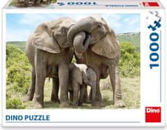 DINO Puzzle Elefánt család 1000 db