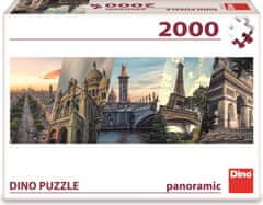 DINO Panoráma puzzle Párizs kollázs 2000 darab