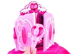 RAMIZ Gyerek fésülködőasztal, műanyag, rózsaszín/fehér