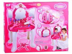 RAMIZ Gyerek fésülködőasztal, műanyag, rózsaszín/fehér