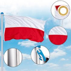 Timeless Tools Zászlótartó rúd kétoldalas 90x150cm lengyel zászlóval
