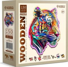 Wooden city Fa puzzle Színes tigris 150 db ECO