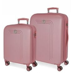 Jada Toys Movom Riga Pink, luxus ABS utazótáska készlet 70cm/55cm, 5999565