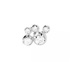PDPAOLA Gyengéd ezüst single fülbevaló cirkónium kövekkel Bubble Essentiels PG02-002-U - 1db