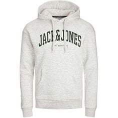 Jack&Jones Férfi melegítőfelső JJEJOSH Relaxed Fit 12236513 White Melange (Méret XXL)