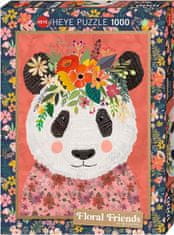 Heye Puzzle Virágbarátok: Bújós panda 1000 db