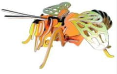 WOODEN TOY, WCK 3D puzzle Méhecske színes kicsi