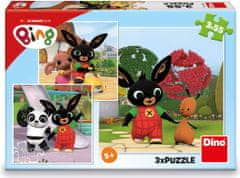 DINO Puzzle Bing 3x55 darabos játék