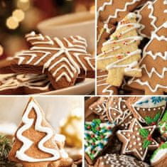HOME & MARKER® Karácsonyi süti sütőforma, karácsonyi keksz kiszúró, karácsonyi sütikiszúró (4 darab) | XMASCUTS