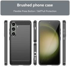 Techsuit Carbon Bush TPU tok Samsung Galaxy S24 Plus telefonhoz KP30027 fekete