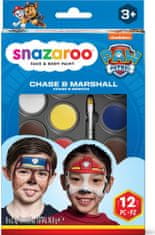 Snazaroo 8 darabos arcfesték készlet Tlapková patrola: Chase & Marshall