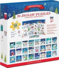 EuroGraphics Puzzle adventi naptár: karácsonyi város 24x50 darab