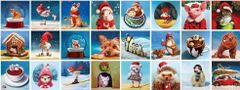 EuroGraphics Puzzle adventi naptár: karácsonyi állatok 24x50 darab