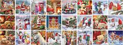 EuroGraphics Puzzle adventi naptár Boldog karácsonyt 24x50 darab