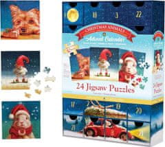 EuroGraphics Puzzle adventi naptár: karácsonyi állatok 24x50 darab