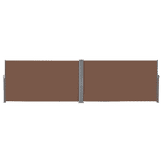 Vidaxl barna behúzható oldalsó napellenző 160 x 600 cm (143681)