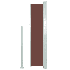 Vidaxl barna behúzható oldalsó napellenző 140 x 300 cm (45358)