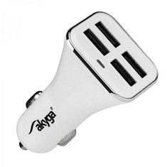 Akyga USB-s hálózati töltő adapter 4xUSB fehér (AK-CH-09) (AK-CH-09)