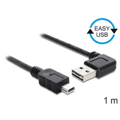 DELOCK  83378 USB 2.0 -A apa hajlított > USB 2.0 mini apa kábel 1 m (83378)