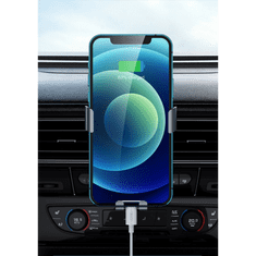XO univerzális szellőzőrácsba illeszthető autós tartó - C86 Car Gravity PhoneHolder - fekete/ezüst (XO882830)
