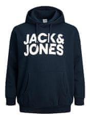 Jack&Jones Plus Férfi melegítőfelső JJECORP Regular Fit 12163777 Blue/large print (Méret 3XL)