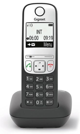 SIEMENS GIGASET A690HX - DECT/GAP kiegészítő kézibeszélő vezeték nélküli telefonhoz, fekete/ezüst színű, töltővel együtt